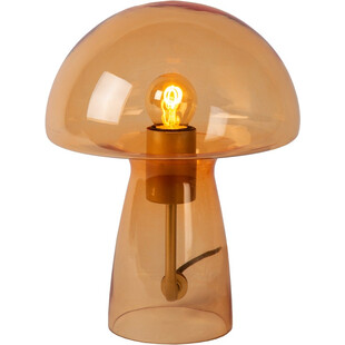 Lampa stołowa szklana designerska Fungo pomarańczowa Lucide