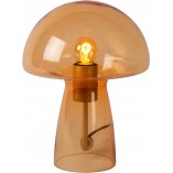 Lampa stołowa szklana designerska Fungo pomarańczowa Lucide