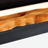 Kinkiet z półką i drewnem Chaumont LED drewno / czarny Brilliant
