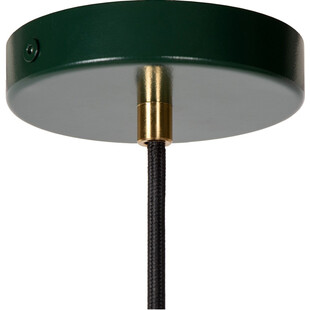 Lampa wisząca tuba Floris 5,9cm H30cm zielony / satynowy mosiądz Lucide