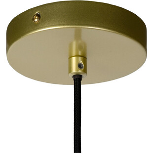 Lampa wisząca dekoracyjna Frills 40cm niebieski / złoty mat / mosiądz Lucide
