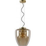 Lampa wisząca szklana Florien 28cm bursztynowa Lucide