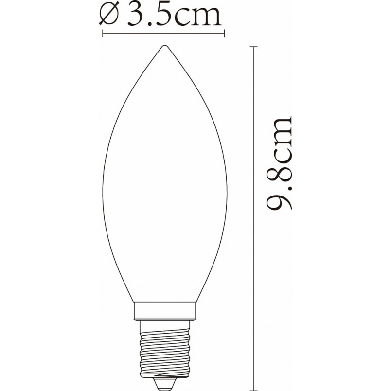 Żarówka dekoracyjna świeca LED C35 E14  3W 115M 2200K ściemniana bursztynowa Lucide