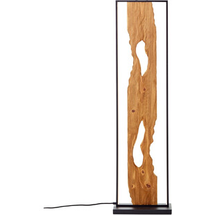 Lampa podłogowa z drewnem Chaumont LED drewno / czarny Brilliant