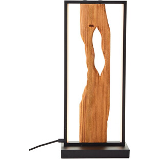 Lampa stołowa z drewnem Chaumont LED drewno / czarny Brilliant