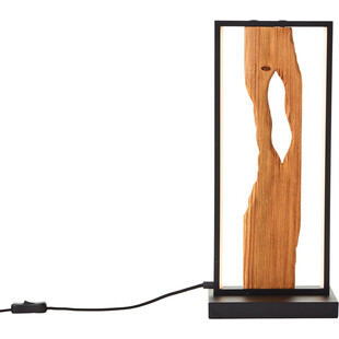 Lampa stołowa z drewnem Chaumont LED drewno / czarny Brilliant