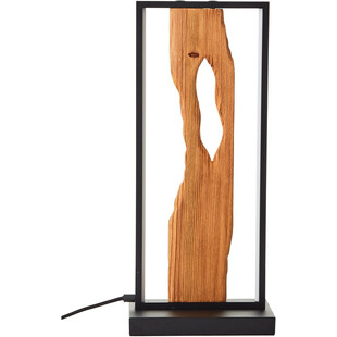 Lampa stołowa z drewnem Chaumont LED drewno / czarny Brilliant