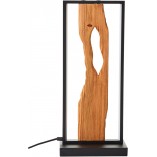 Lampa stołowa z drewnem Chaumont LED drewno / czarny Brilliant