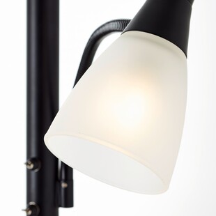 Lampa podłogowa z lampką do czytania Lucy LED czarny / biały Brilliant