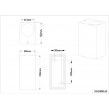 Kinkiet ogrodowy góra-dół Roya Square miedziany Trio