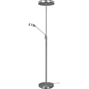 Lampa podłogowa nowoczesna z lampką do czytania Franklin LED nikiel Trio