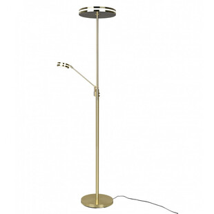 Lampa podłogowa nowoczesna z lampką do czytania Franklin II LED patyna Trio