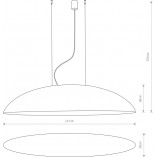 Lampa wisząca owalna Canoe 117cm biały / złoty Nowodvorski