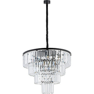 Lampa wisząca kryształowa glamour Cristal 71cm przezroczysty / czarny Nowodvorski