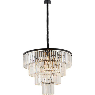 Lampa wisząca kryształowa glamour Cristal 71cm przezroczysty / czarny Nowodvorski