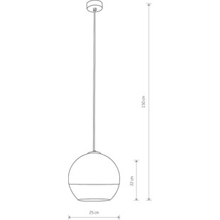 Lampa wisząca szklana kula Globe II 25cm chrom Nowodvorski