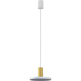 Lampa wisząca modernistyczna Hermanos 20cm biały / mosiądz Nowodvorski