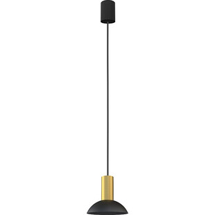Lampa wisząca modernistyczna Hermanos 15,5cm czarny / mosiądz Nowodvorski
