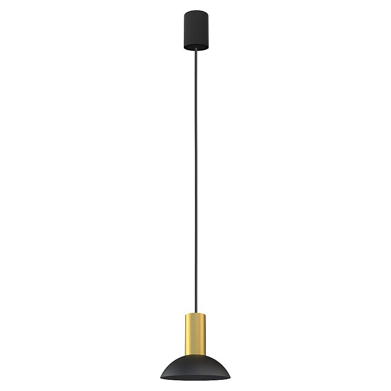 Lampa wisząca modernistyczna Hermanos 15,5cm czarny / mosiądz Nowodvorski