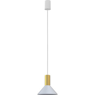 Lampa wisząca modernistyczna Hermanos 18cm biały / mosiądz Nowodvorski
