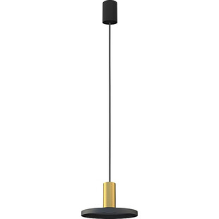 Lampa wisząca modernistyczna Hermanos 20cm czarny / mosiądz Nowodvorski