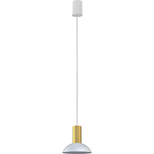 Lampa wisząca modernistyczna Hermanos 15,5cm biały / mosiądz Nowodvorski