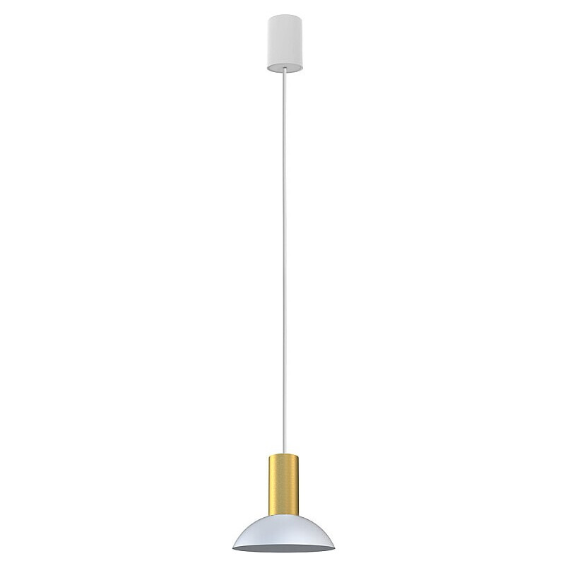 Lampa wisząca modernistyczna Hermanos 15,5cm biały / mosiądz Nowodvorski