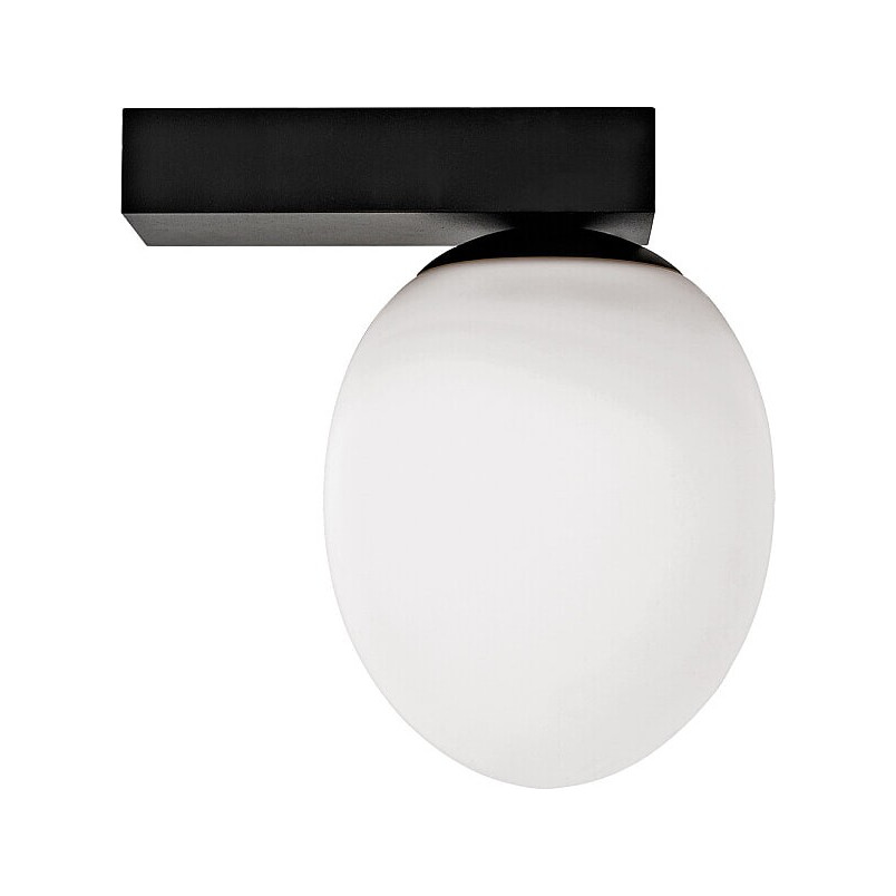 Plafon łazienkowy szklana kula Ice Egg 13cm biały / czarny Nowodvorski