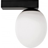 Plafon łazienkowy szklana kula Ice Egg 13cm biały / czarny Nowodvorski
