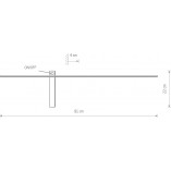 Kinkiet łazienkowy minimalistyczny Impulse LED 91cm czarny Nowodvorski