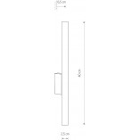 Kinkiet minimalistyczny tuba Laser 40cm biały Nowodvorski