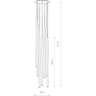 Lampa wiszące tuby Laser VII 30cm mosiężna Nowodvorski