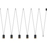 Lampa wiszące minimalistyczne tuby More Tone V 200cm czarna Nowodvorski