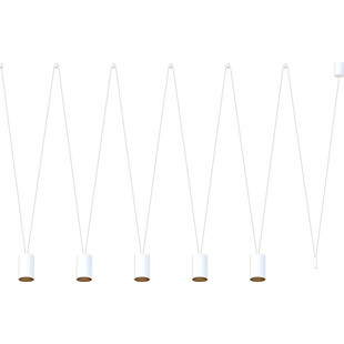 Lampa wiszące minimalistyczne tuby More Tone V 200cm biała Nowodvorski