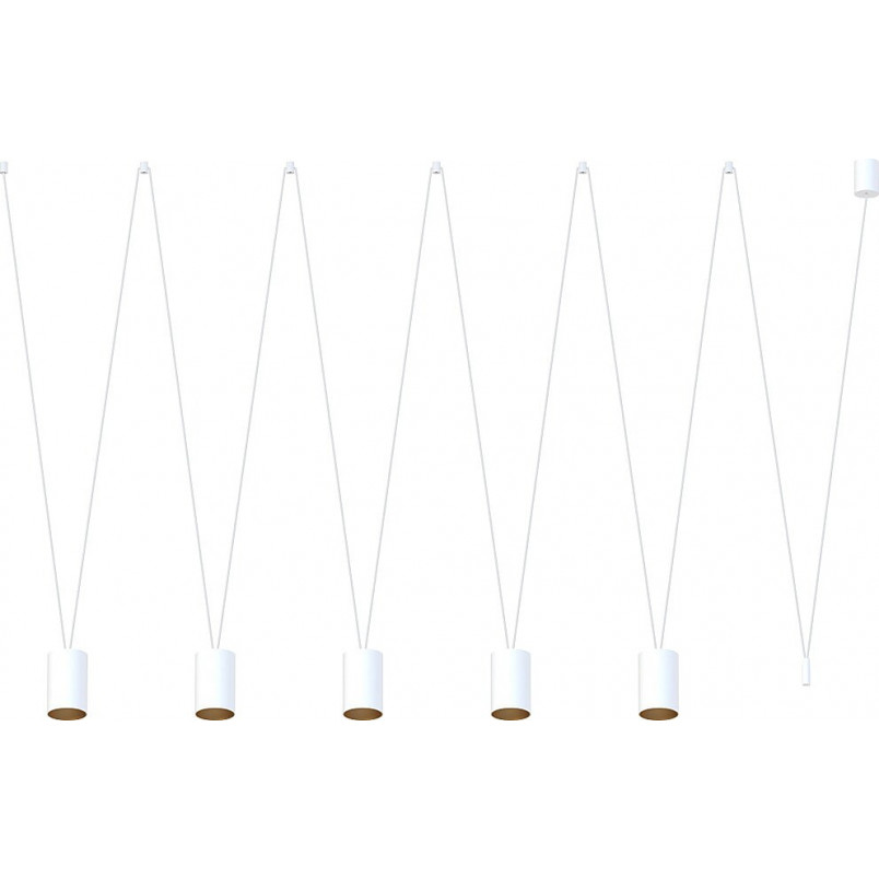 Lampa wiszące minimalistyczne tuby More Tone V 200cm biała Nowodvorski