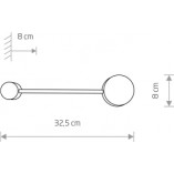 Kinkiet dekoracyjny minimalistyczny Orbit 32,5cm biały Nowodvorski