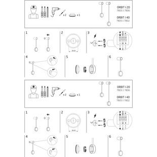 Kinkiet dekoracyjny minimalistyczny Orbit 52cm biały Nowodvorski