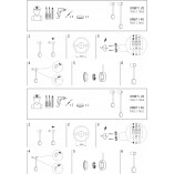 Kinkiet dekoracyjny minimalistyczny Orbit 52cm biały Nowodvorski
