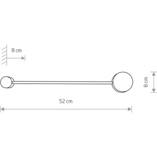 Kinkiet dekoracyjny minimalistyczny Orbit 52cm biały Nowodvorski