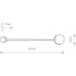 Kinkiet dekoracyjny minimalistyczny Orbit 52cm biały Nowodvorski