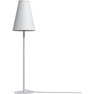 Lampa stołowa stożek z abażurem Trifle biała Nowodvorski