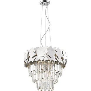 Lampa wisząca kryształowa glamour Quasar 48cm transparentny / srebrny Zumaline