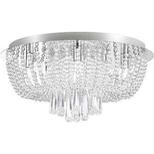 Plafon glamour z kryształkami Sensi 55cm transparentny / srebrny Zumaline