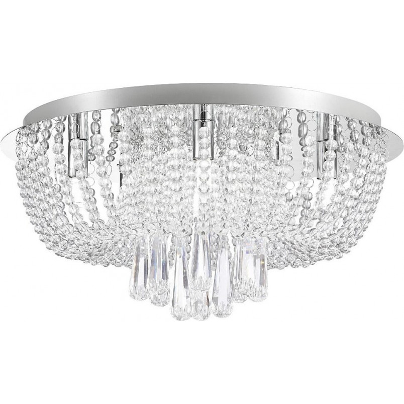 Plafon glamour z kryształkami Sensi 55cm transparentny / srebrny Zumaline