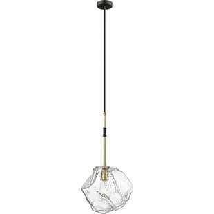 Lampa wisząca szklana glamour Rock 26cm przeźroczysty / złoty ZumaLine