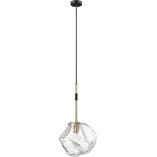 Lampa wisząca szklana glamour Rock 26cm przeźroczysty / złoty ZumaLine