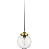 Lampa wisząca szklana kula glamour Riano Clear 17cm złoty / przezroczysty ZumaLine