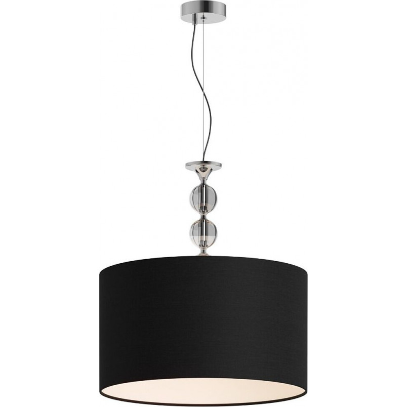 Lampa wisząca glamour z abażurem Rea 50cm Czarna ZumaLine