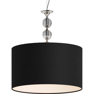 Lampa wisząca glamour z abażurem Rea 50cm Czarna ZumaLine