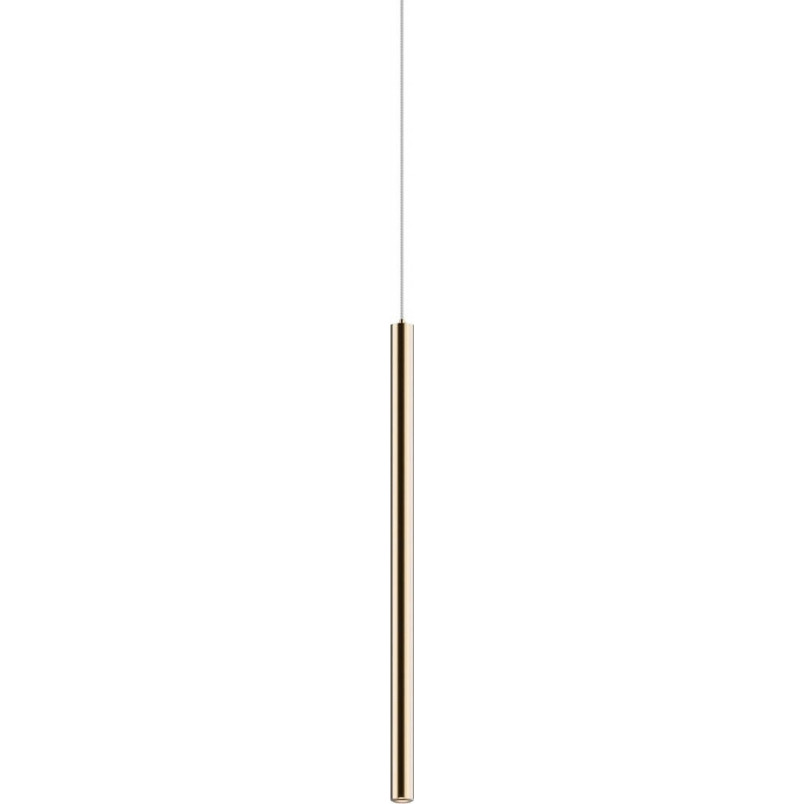 Lampa wisząca tuba nowoczesna Loya LED 3,2cm H50cm złota Zumaline